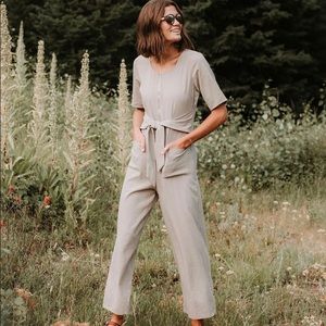 Piper & scoot light blue jumpsuit